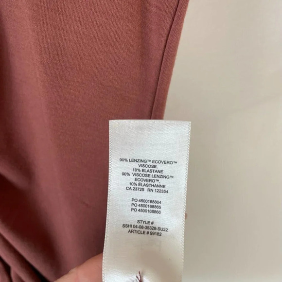 Aritzia Wilfred Short Sleeve Jersey Cinched Visit Dress Sz Small - Picture 7 of 7